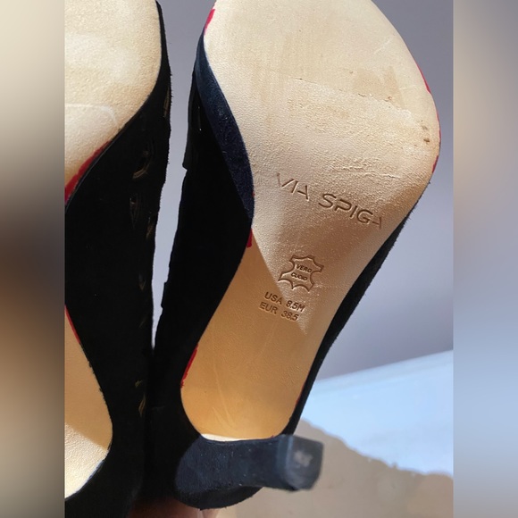 ✨NEW ✨ Via Spiga leather Tresa Cutout Lace Up Open Toe Tall Boots size 8.5 - Picture 8 of 15